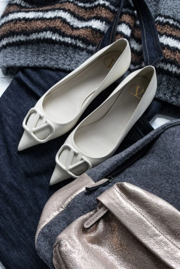 Brunello Cucinelli рюкзак женский серый с бежевыми карманами  136579 - фото 3