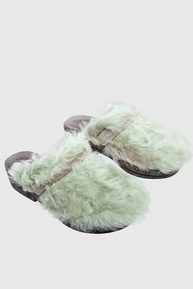 Brunello Cucinelli sandals for women gray with fur 136615 - photo 3