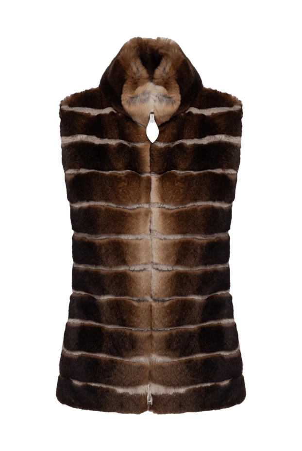 Gallotti woman vest made of rabbit fur and polyamide brown for women купить с ценами и фото 136650 - photo 1