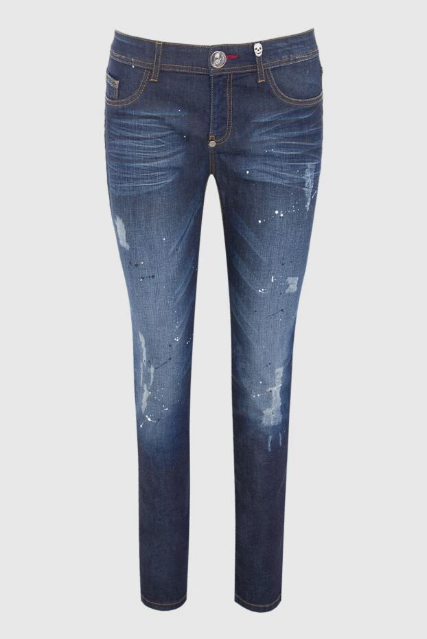 Philipp Plein woman blue cotton jeans for women купить с ценами и фото 136696 - photo 1