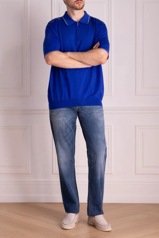 Scissor Scriptor man blue cotton jeans for men купить с ценами и фото 136705 - photo 2