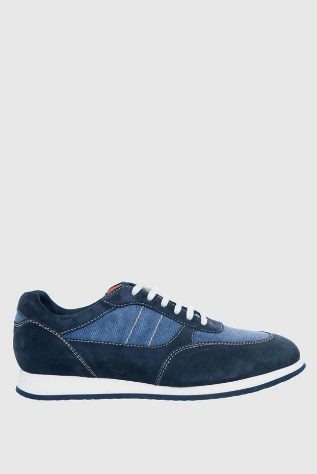 JM man sneakers in nubuck and canvas blue for men купить с ценами и фото 136718 - photo 1