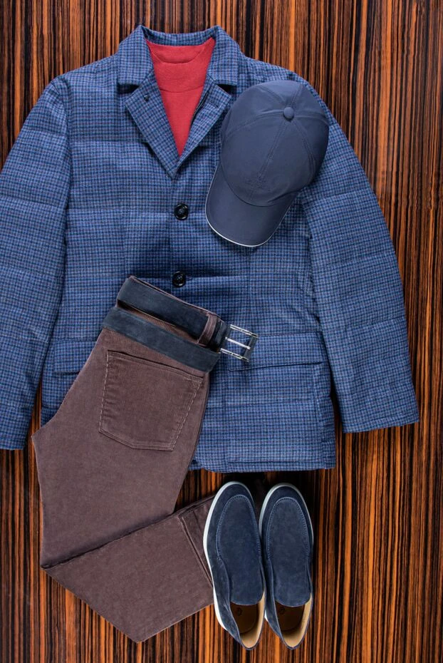 Жүн мен кашемирден тігілген, түймелі пиджак форматындағы ерлерге арналған мамық күрте
- фото 2