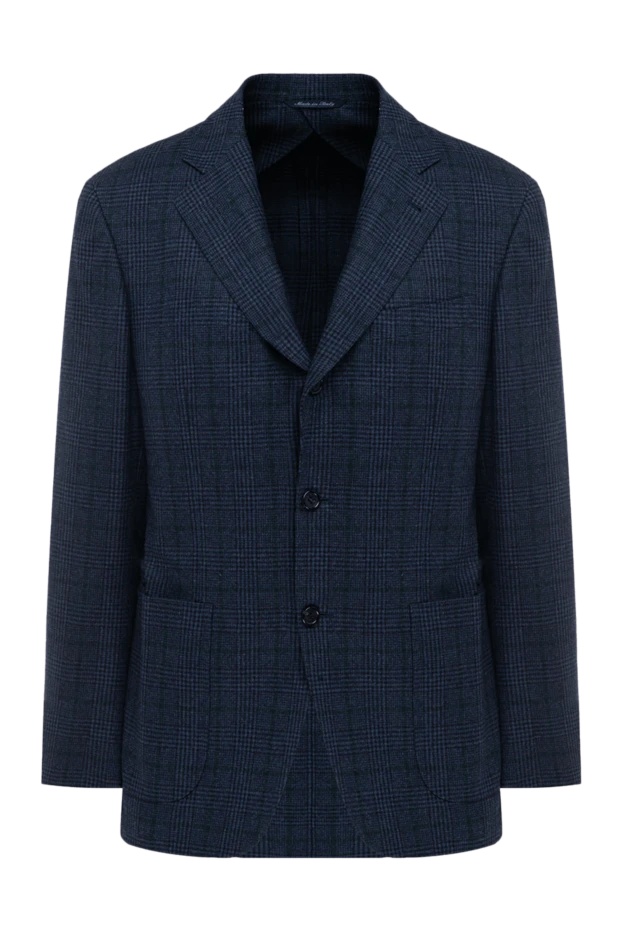 Canali man blue wool and cashmere jacket for men купить с ценами и фото 136788 - photo 1