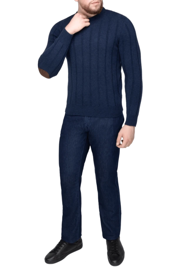 Casheart man cashmere jumper blue for men купить с ценами и фото 136833 - photo 2