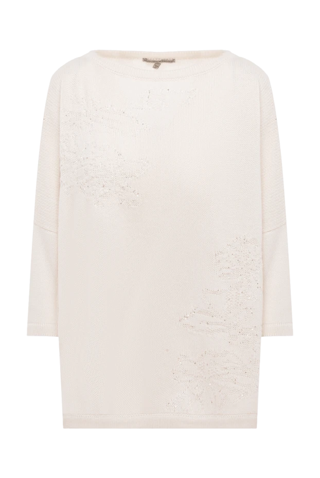 Ermanno Scervino woman white viscose jumper for women купить с ценами и фото 136928 - photo 1