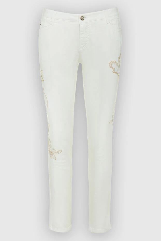 Ermanno Scervino woman white cotton jeans for women купить с ценами и фото 136932 - photo 1