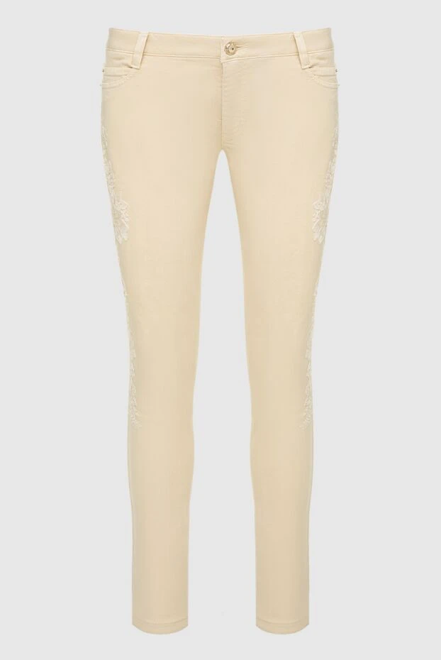 Ermanno Scervino woman beige cotton jeans for women купить с ценами и фото 136935 - photo 1