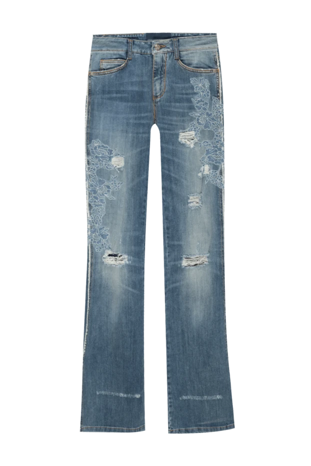 Ermanno Scervino woman blue cotton jeans for women купить с ценами и фото 136936 - photo 1