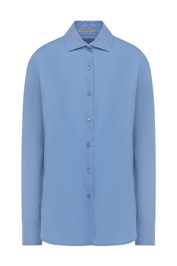 Ermanno Scervino woman blue cotton shirt for women купить с ценами и фото 136943 - photo 1