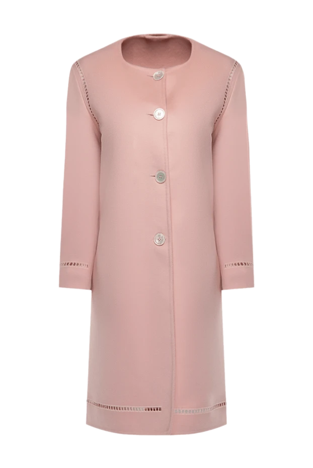 Ermanno Scervino woman women's pink wool coat купить с ценами и фото 136952 - photo 1