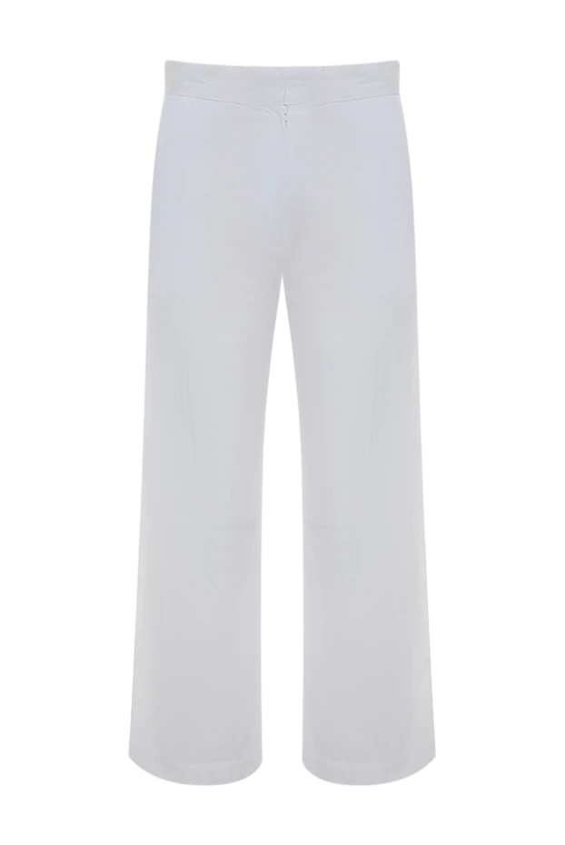 Ermanno Scervino woman white cotton trousers for women купить с ценами и фото 136966 - photo 1