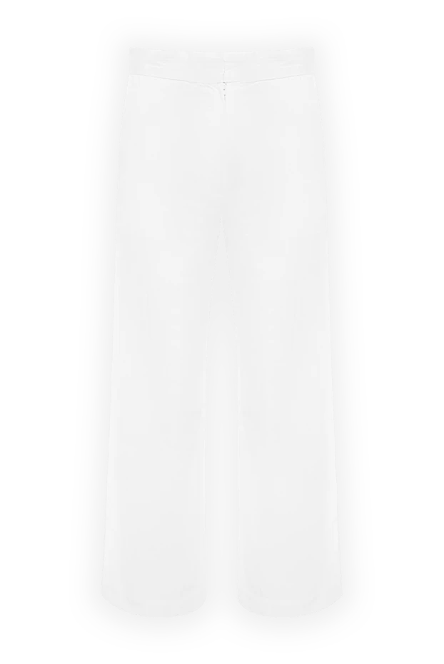 Women's classic cotton pants white - photo 1