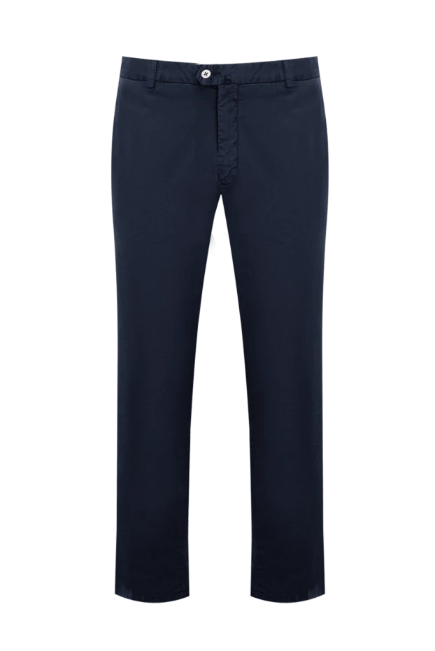 Lubiam man blue cotton trousers for men купить с ценами и фото 136989 - photo 1