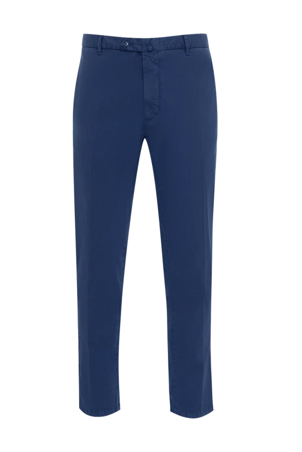 Lubiam man blue cotton trousers for men купить с ценами и фото 136990 - photo 1