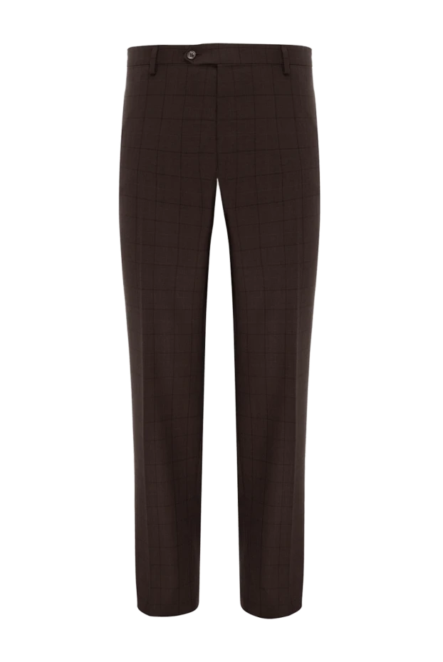 Lubiam man men's brown wool trousers купить с ценами и фото 136992 - photo 1