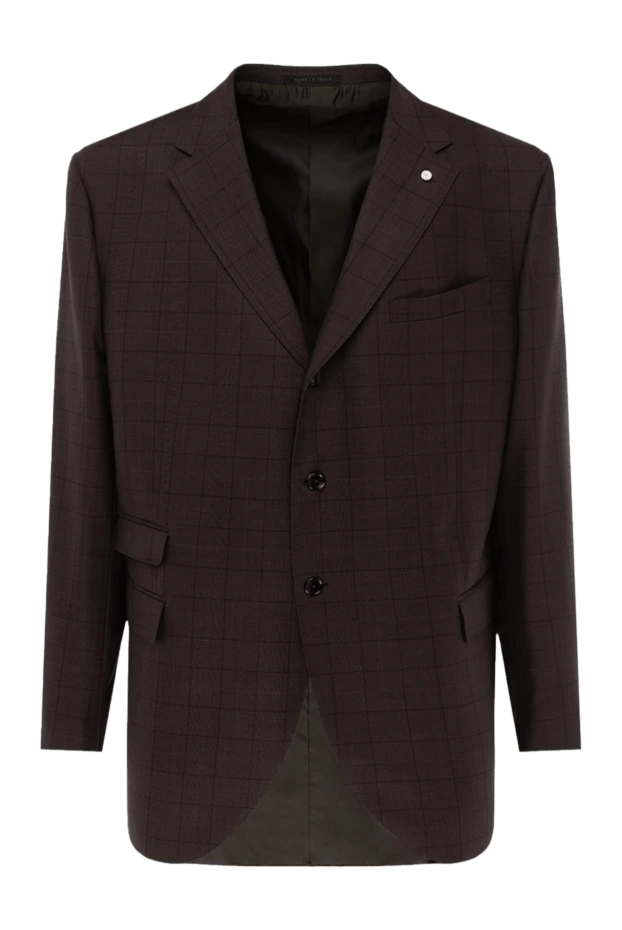 Lubiam man brown wool jacket for men купить с ценами и фото 137005 - photo 1