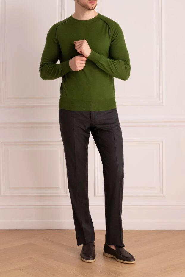 Massimo Sforza man cashmere jumper green for men купить с ценами и фото 137029 - photo 2