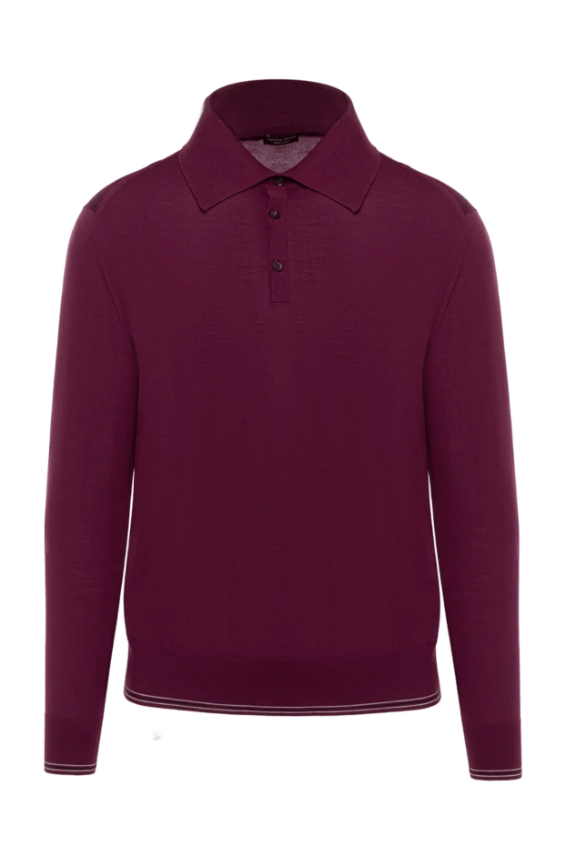 Massimo Sforza man wool long sleeve polo burgundy for men купить с ценами и фото 137044 - photo 1