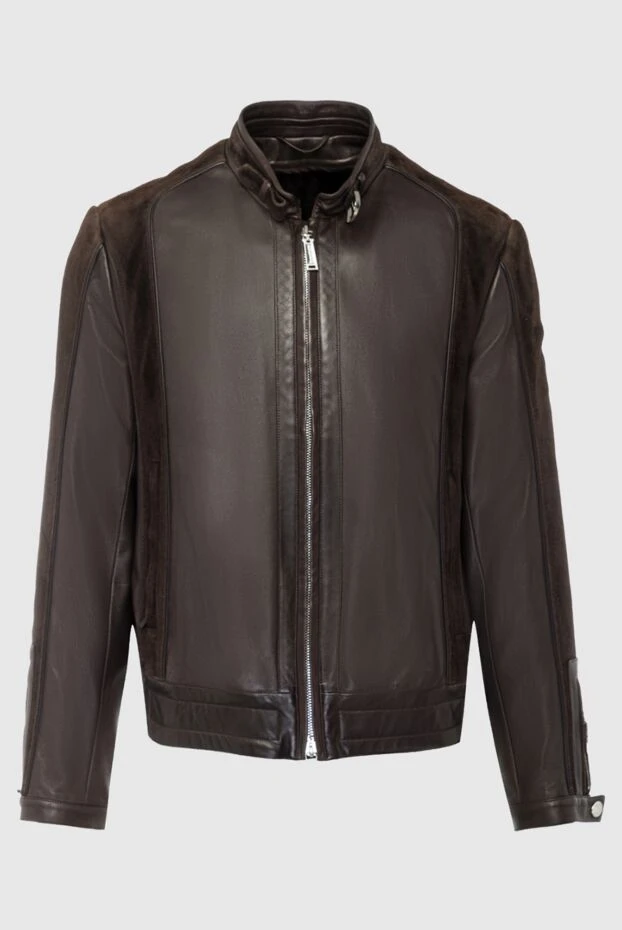 Massimo Sforza man brown leather jacket for men купить с ценами и фото 137073 - photo 1