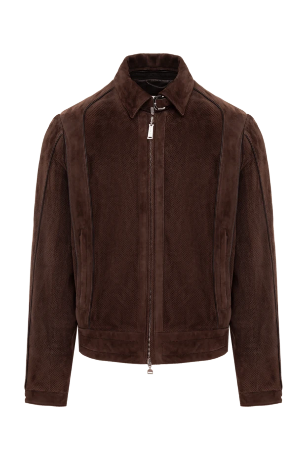 Massimo Sforza man brown suede jacket for men купить с ценами и фото 137089 - photo 1