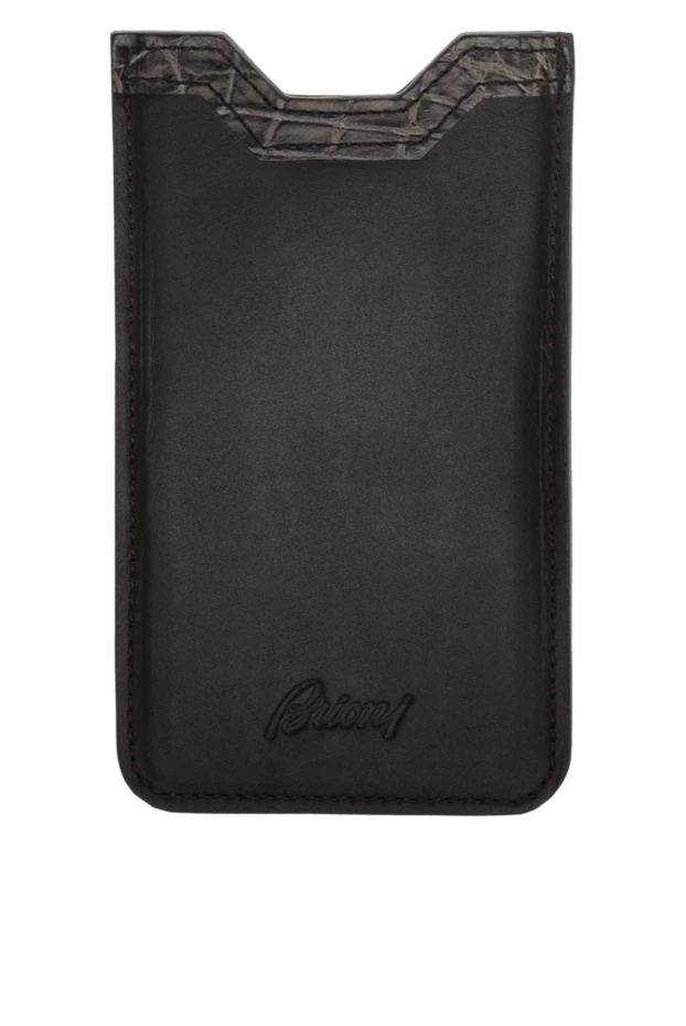 Brioni man leather phone case burgundy for men купить с ценами и фото 137150 - photo 1