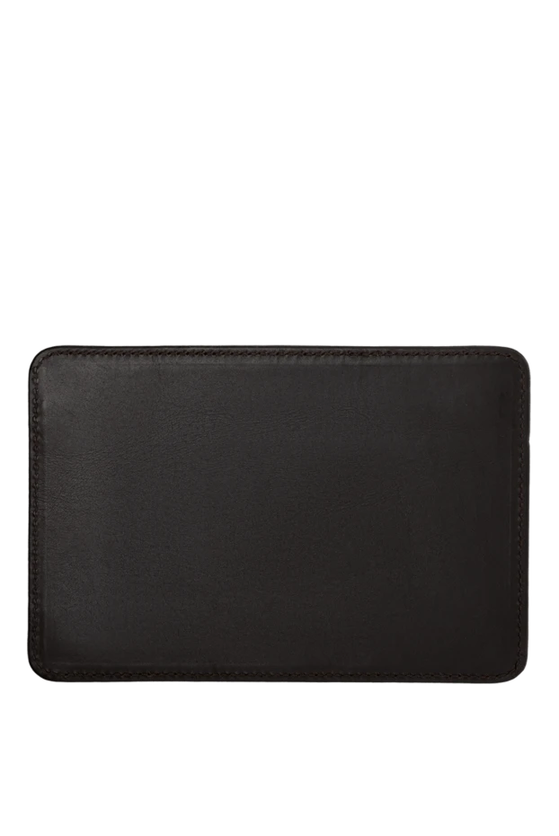 Brioni man black leather business card holder for men купить с ценами и фото 137155 - photo 2