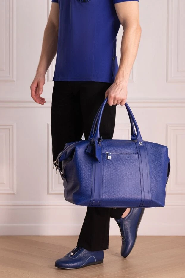 Billionaire man blue leather travel bag for men купить с ценами и фото 137167 - photo 2