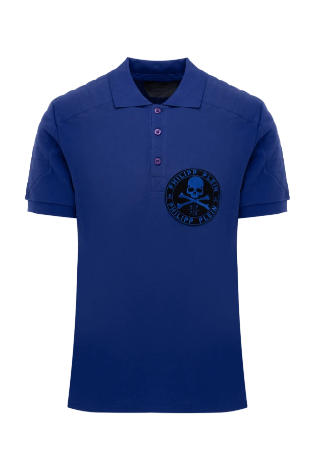 Philipp Plein man cotton polo blue for men купить с ценами и фото 137186 - photo 1