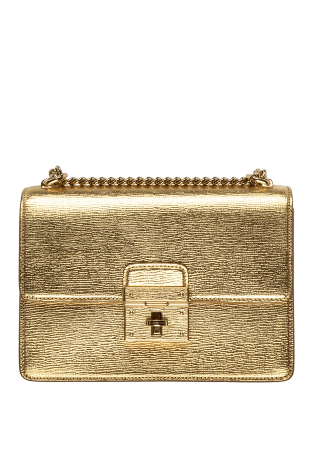 Dolce & Gabbana woman golden leather bag for women купить с ценами и фото 137253 - photo 1