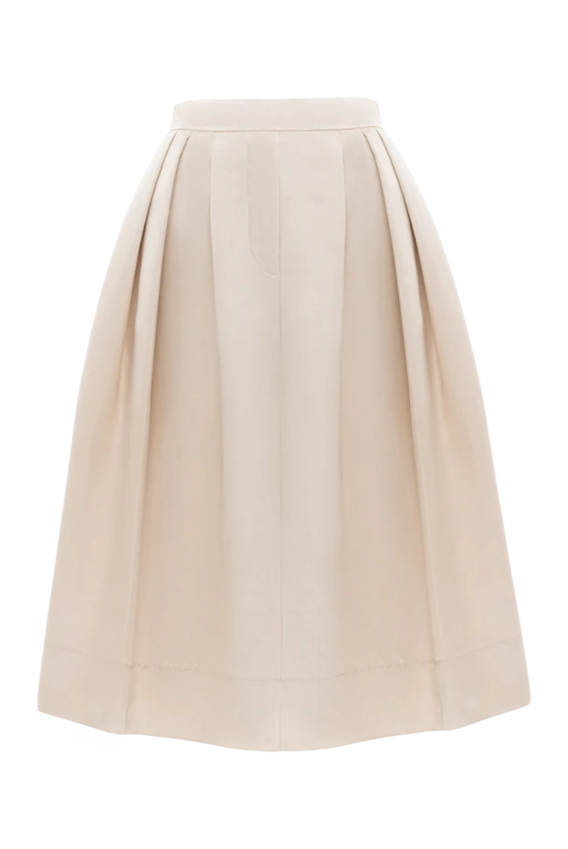 Brunello Cucinelli woman white silk skirt for women купить с ценами и фото 137270 - photo 1