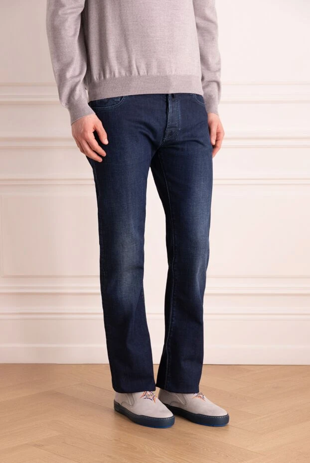 Jacob Cohen man blue cotton jeans for men 148827 - photo 3