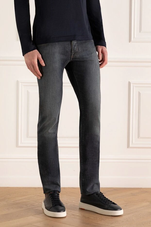 Jacob Cohen man blue cotton jeans for men 148827 - photo 3