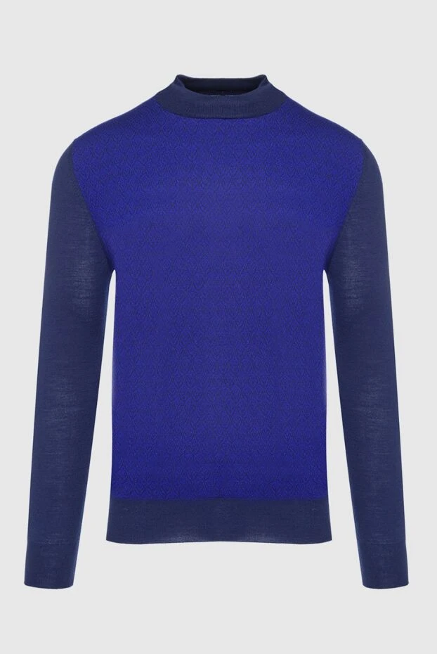 Umberto Vallati man wool and silk jumper blue for men купить с ценами и фото 137357 - photo 1