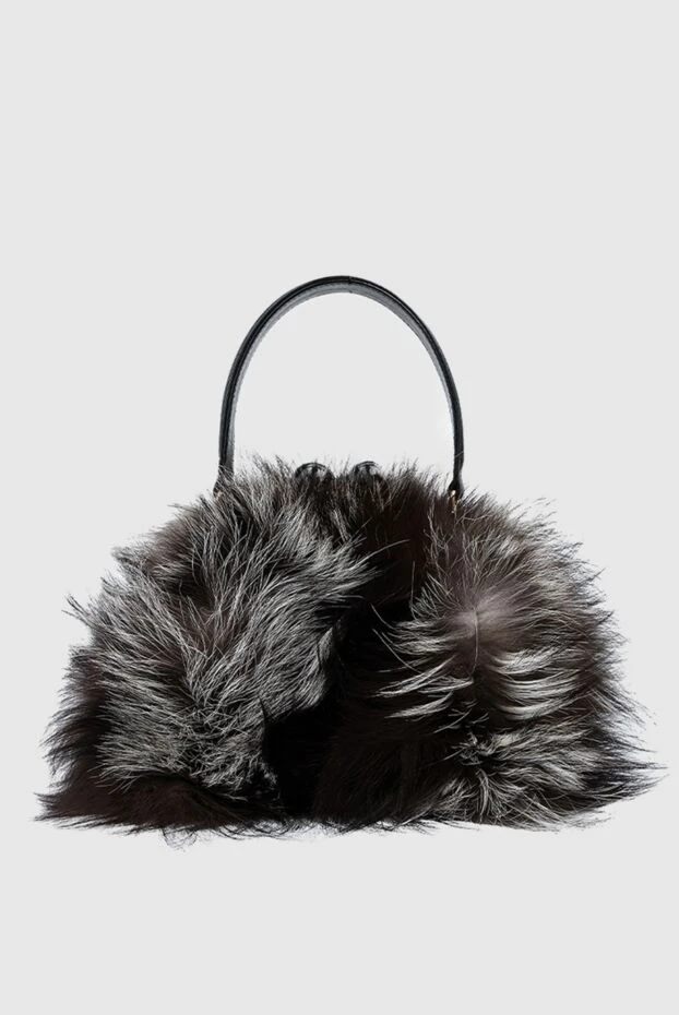 Capaf woman black leather and fur bag for women купить с ценами и фото 137423 - photo 1