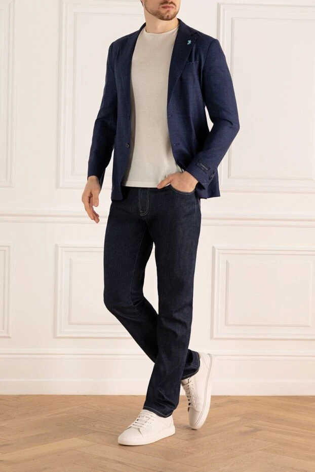 Tombolini man blue wool jacket for men купить с ценами и фото 137427 - photo 2