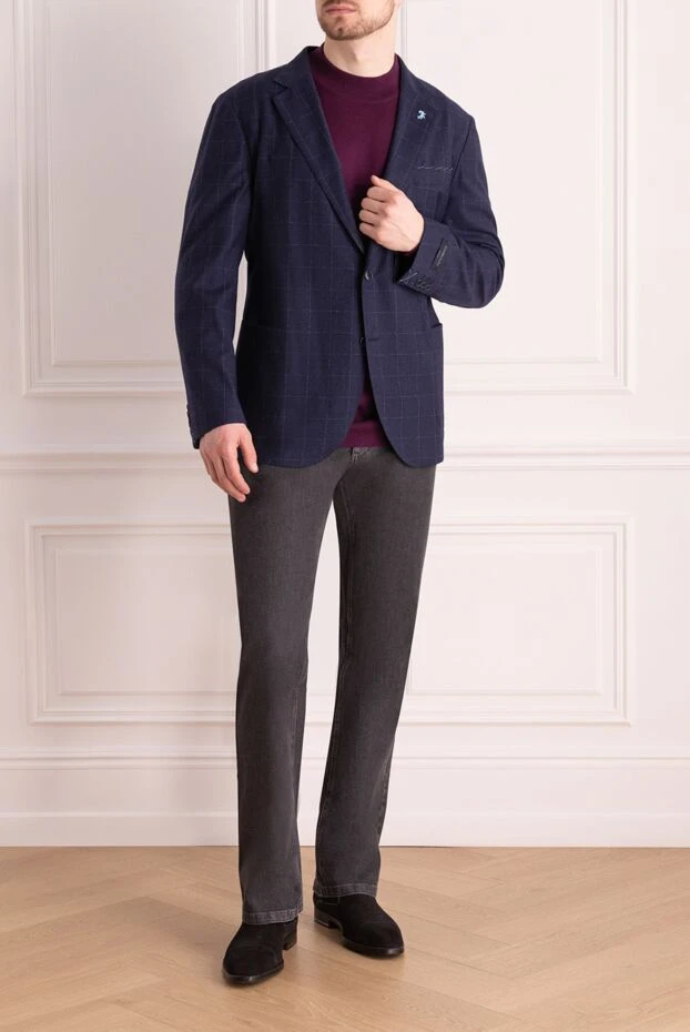 Tombolini man blue wool jacket for men купить с ценами и фото 137429 - photo 2