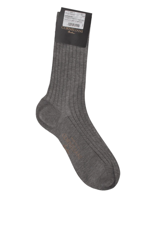 Corneliani man men's gray cotton socks купить с ценами и фото 137467 - photo 1