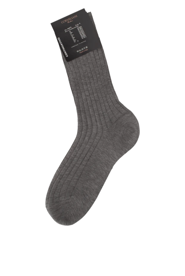 Corneliani man men's gray cotton socks купить с ценами и фото 137467 - photo 2