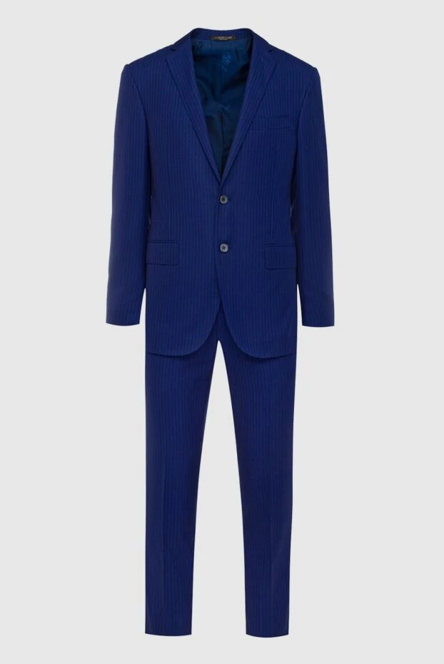 Corneliani man men's suit made of wool and silk, blue купить с ценами и фото 137502 - photo 1