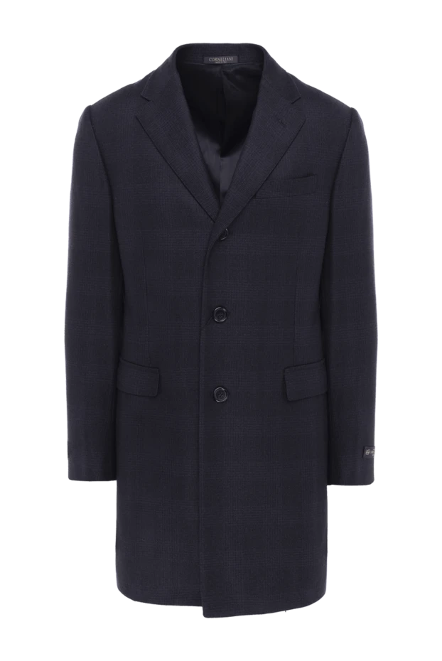 Corneliani man black wool coat for men купить с ценами и фото 137517 - photo 1