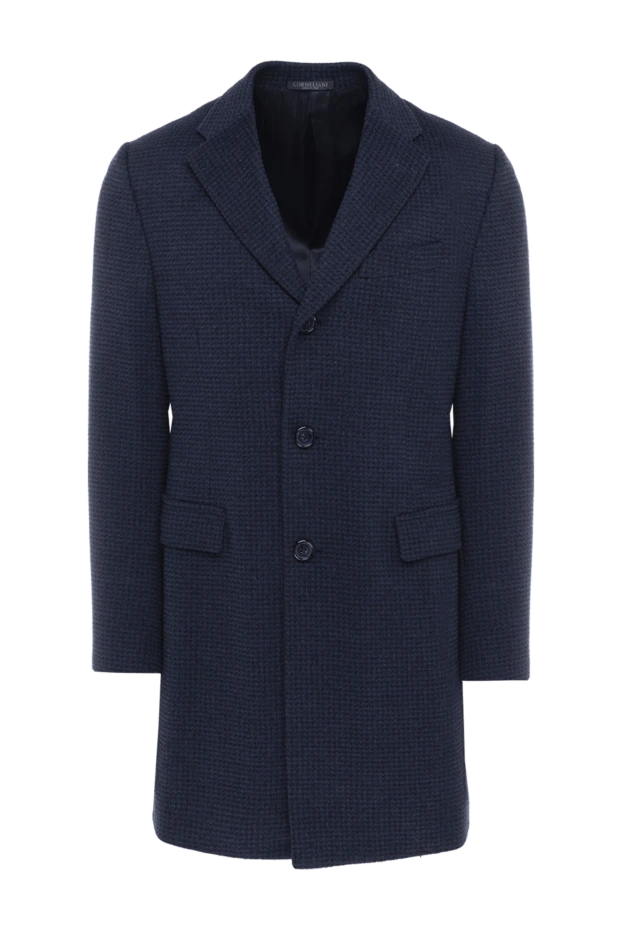 Corneliani man blue wool coat for men купить с ценами и фото 137518 - photo 1