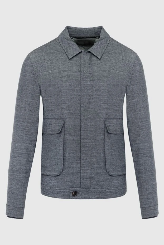 Corneliani man polyester and wool jacket gray for men купить с ценами и фото 137519 - photo 1