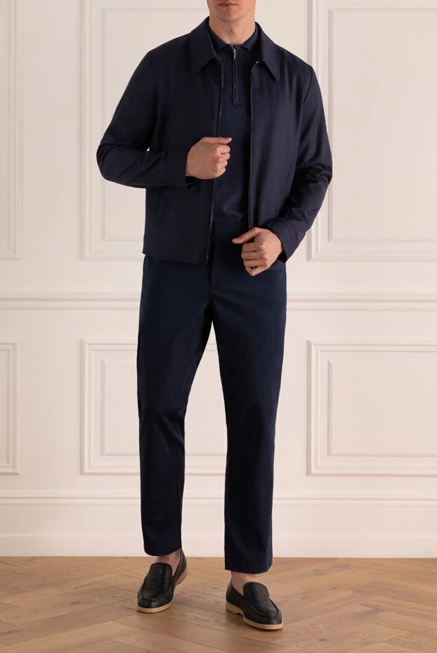 Corneliani man blue wool jacket for men купить с ценами и фото 137535 - photo 2