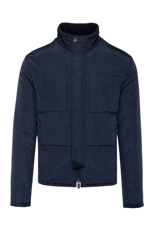 Corneliani man blue polyester jacket for men купить с ценами и фото 137539 - photo 1