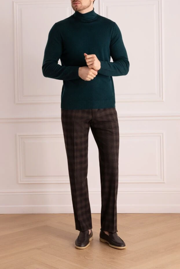 Corneliani man men's green wool golf купить с ценами и фото 137582 - photo 2