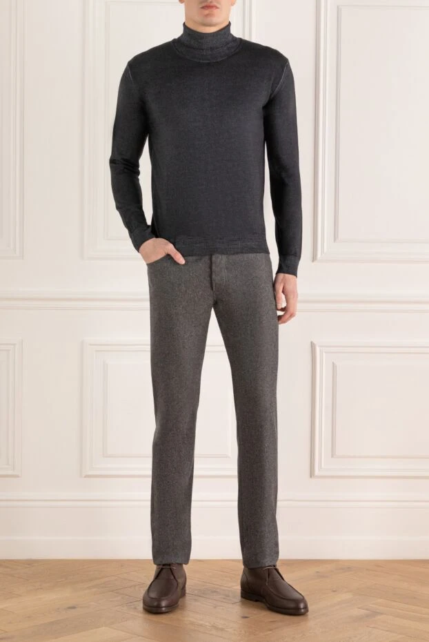 Corneliani man gray men's wool golf купить с ценами и фото 137583 - photo 2