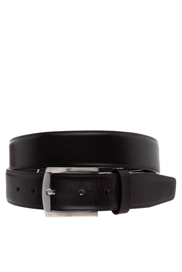 Kiton man black leather belt for men купить с ценами и фото 137671 - photo 1