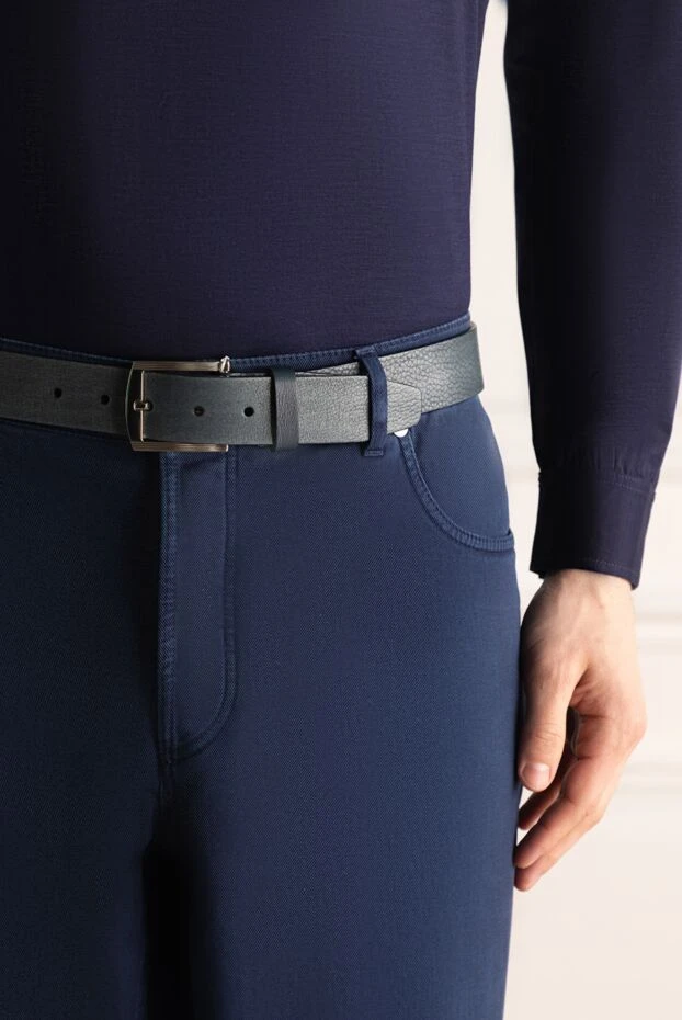 Fratelli Rosetti man leather belt blue for men купить с ценами и фото 137695 - photo 2