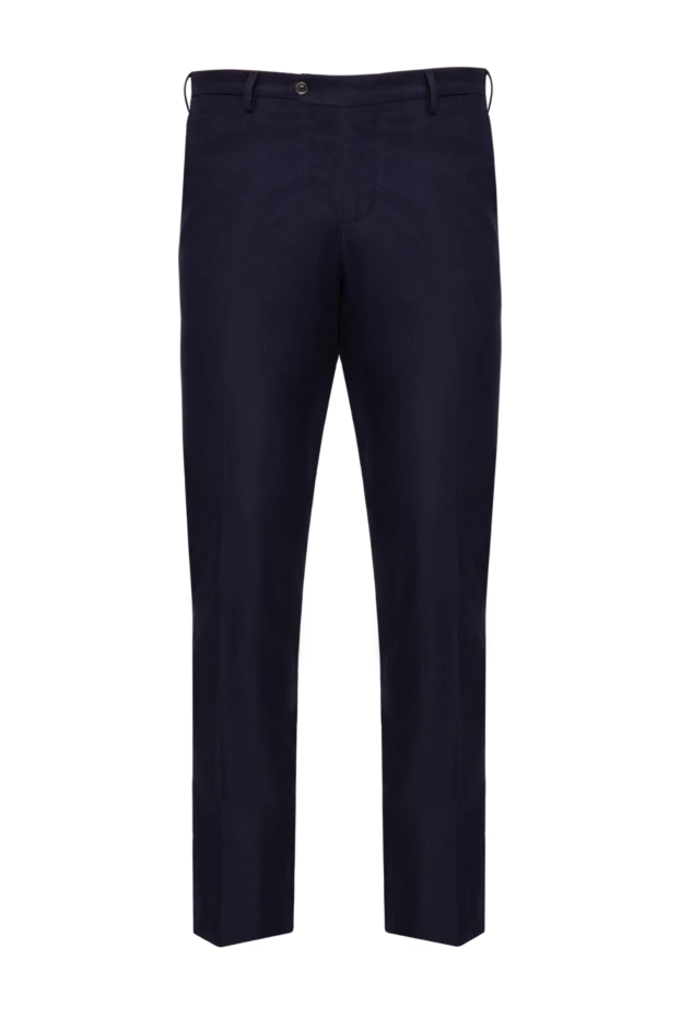 Marco Pescarolo man men's blue wool and cashmere trousers купить с ценами и фото 137733 - photo 1